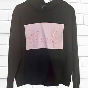 Black and Pink "THINK" Hoodie